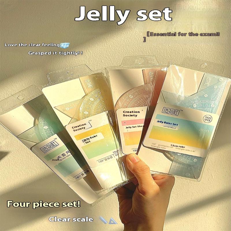 Ruler Set Transparent - 4 unids/set 15CM juego de regla