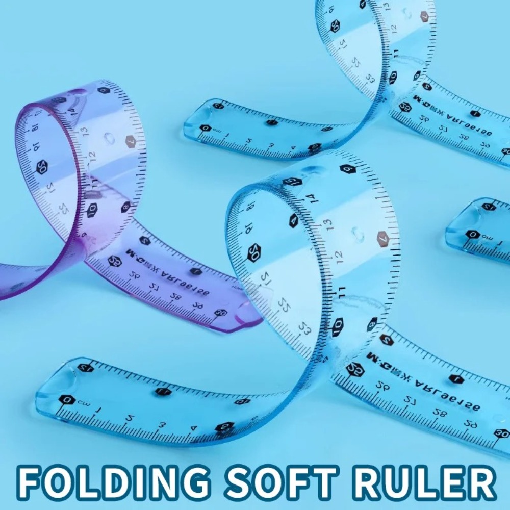 Ruler Set Transparent - Regla transparente suave de 1/3 piezas,