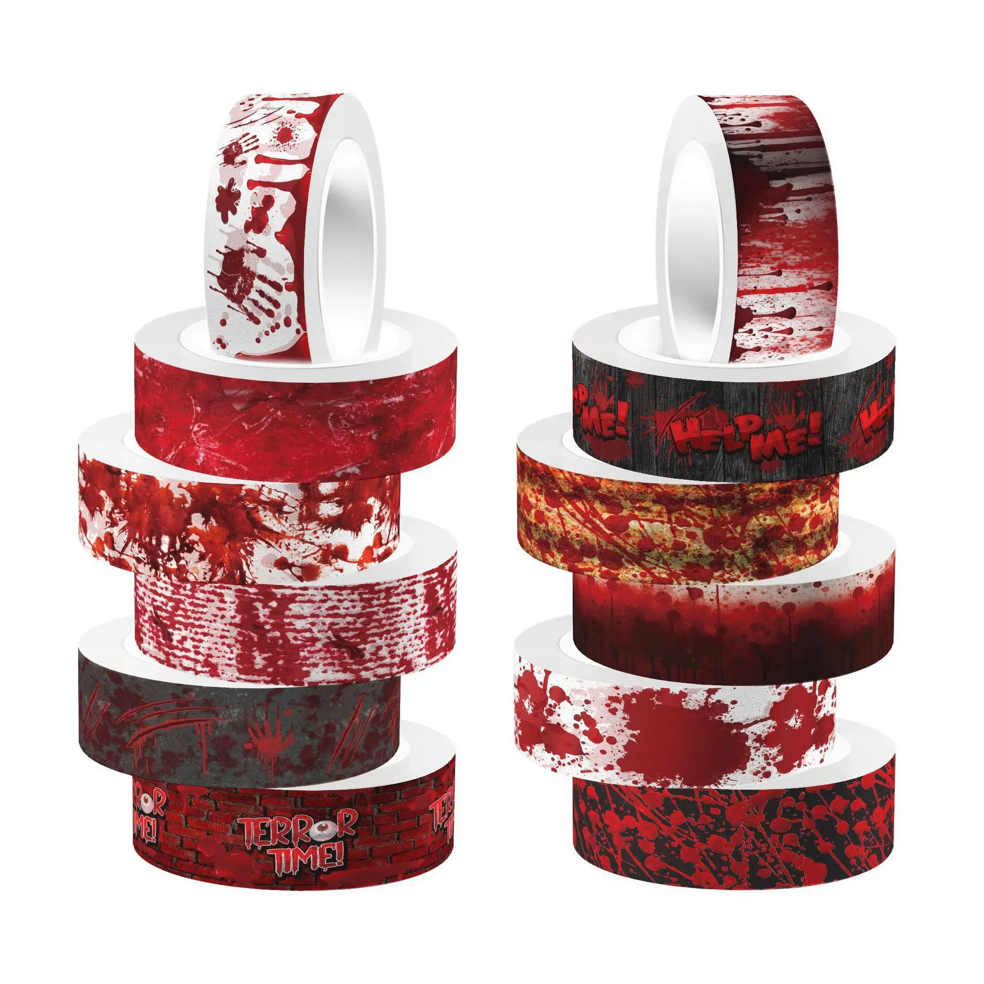 Washi Tape Set - Rollo de pegatina transparente para sangriento