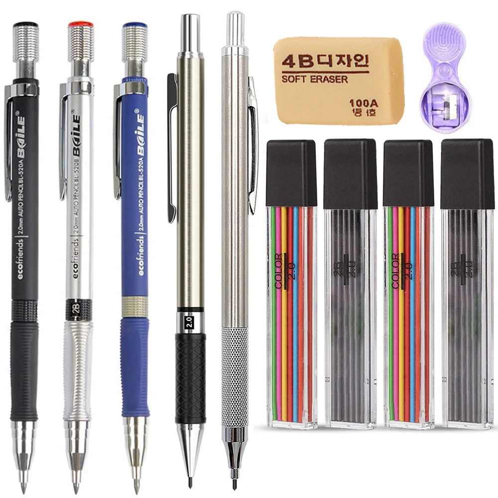 Ideal Stationery & Office Supply - Lápices Mecánicos 2B de 2.0 mm,