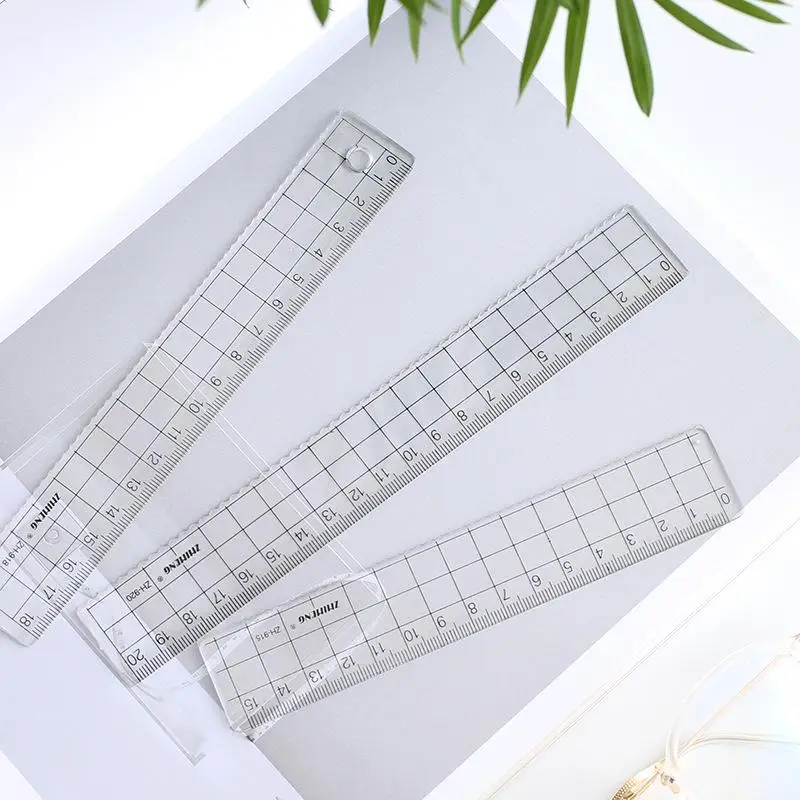 Ruler Set Transparent - 1 Uds Simple15cm 18cm 20cm regla