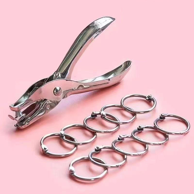 Paper Punch 3 Hole - Perforadora de Papel Manual de Metal,