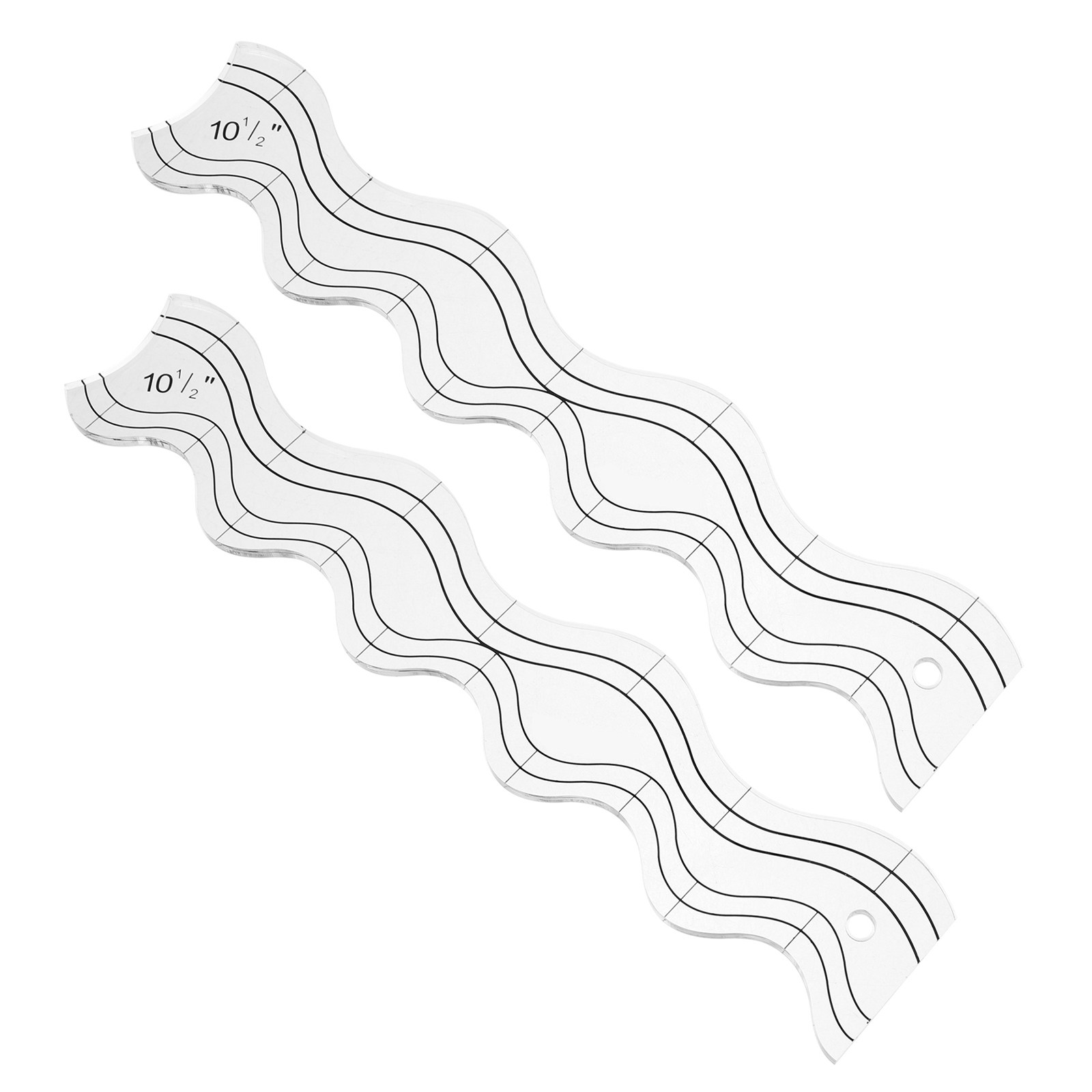 Ruler Set Transparent - Juego de 2 Reglas Transparentes de