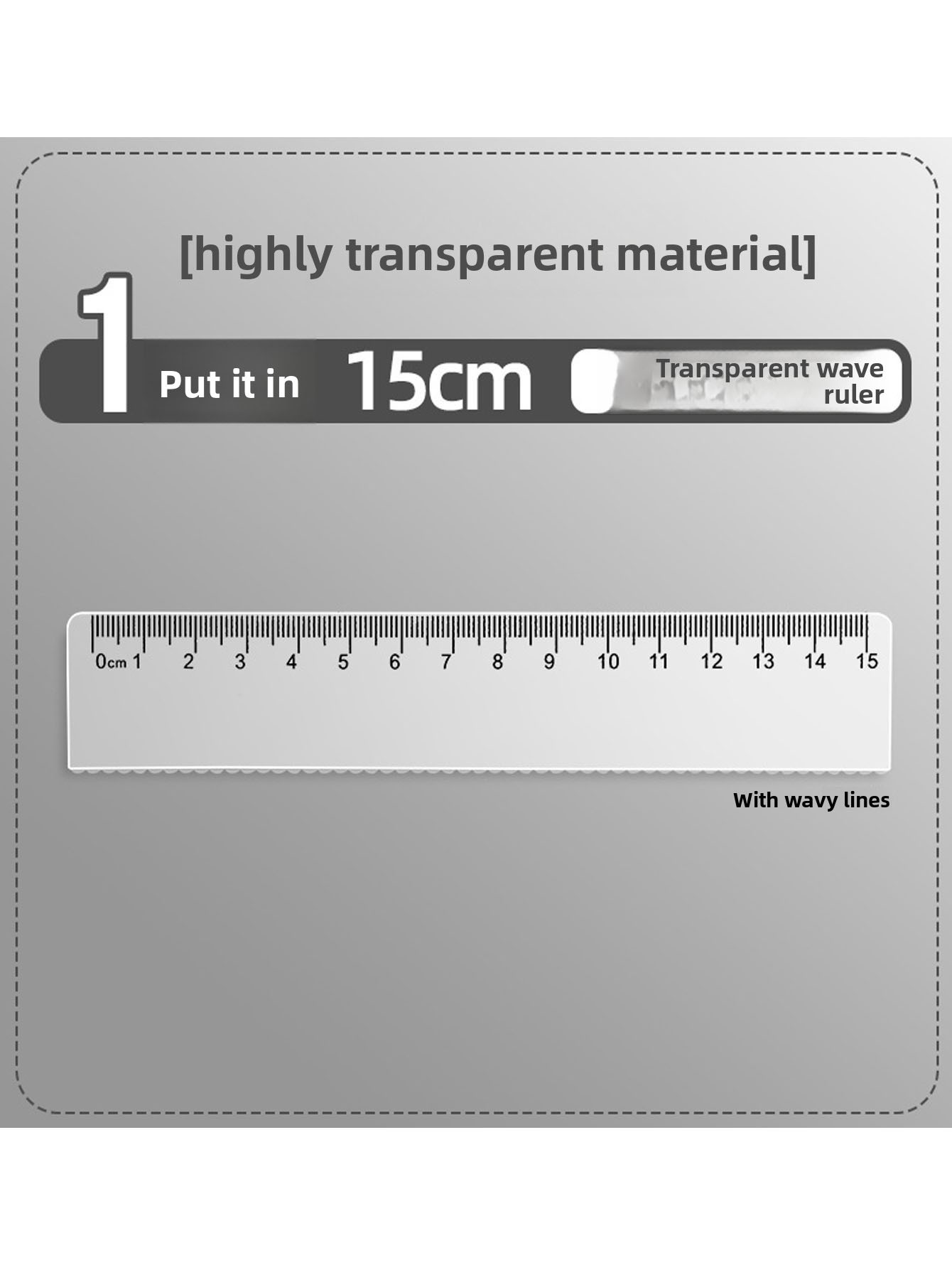 Regla de plástico transparente - Ruler Set Transparent reseña y precio