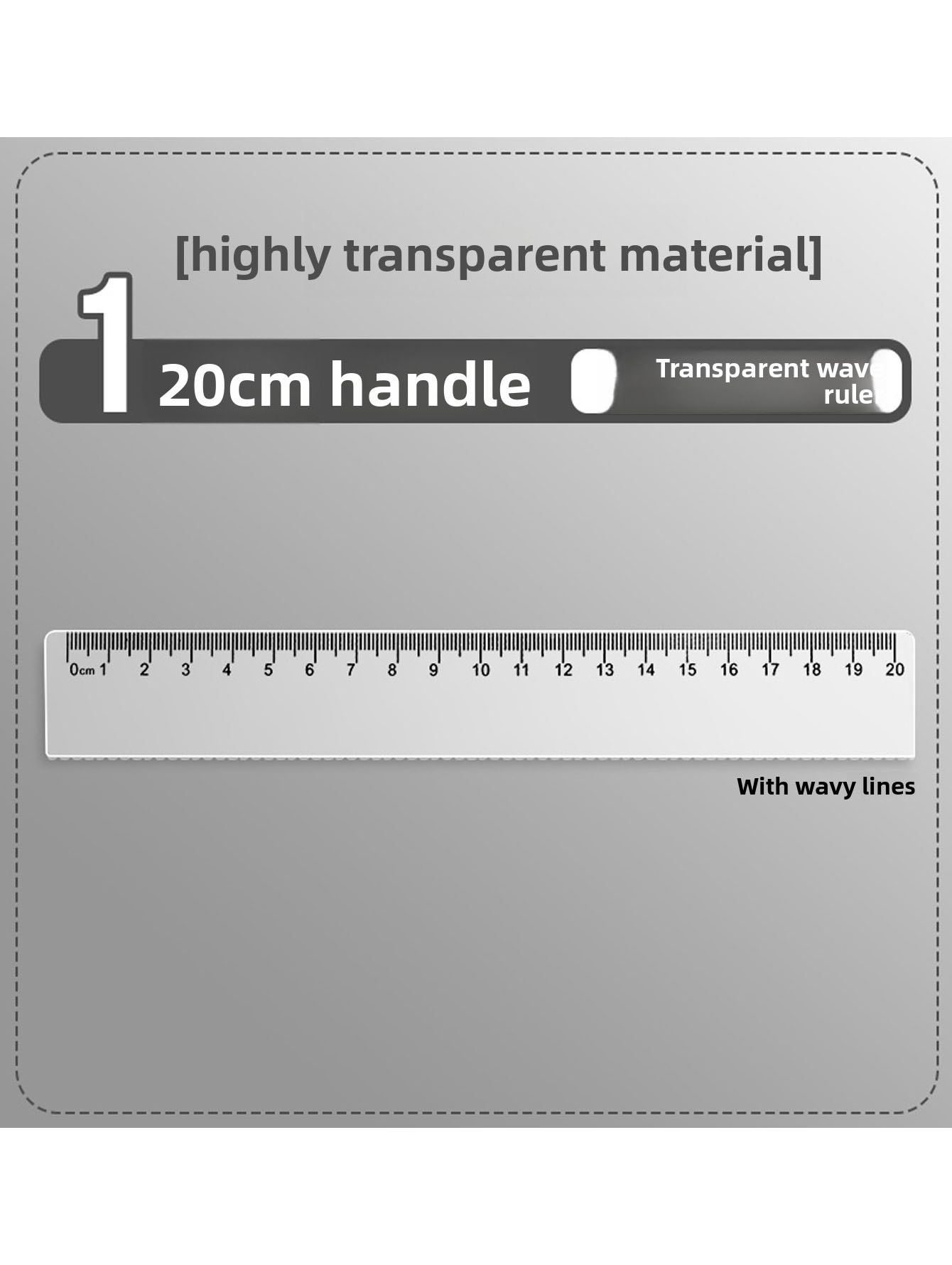 Regla de plástico transparente - Ruler Set Transparent reseña y precio