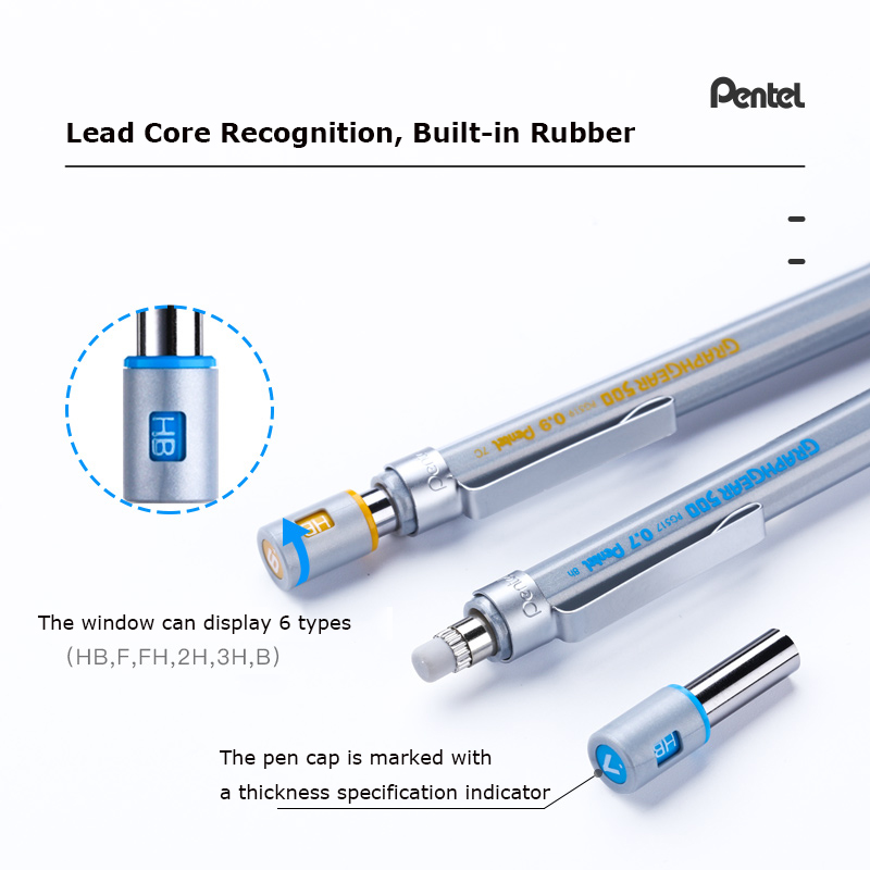 Pentel GraphGear 500 lápiz de  - Pentel Pen Graphgear reseña y precio
