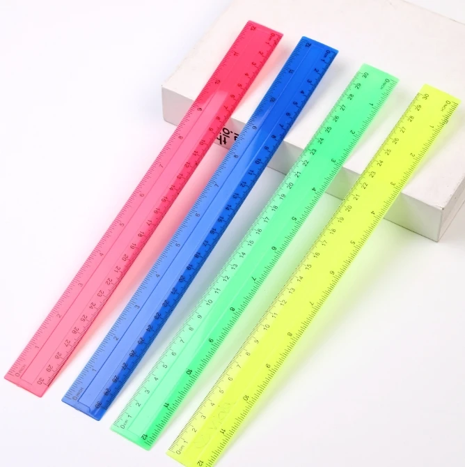 4 unids/pack de reglas rectas  - Ruler Set Transparent reseña y precio