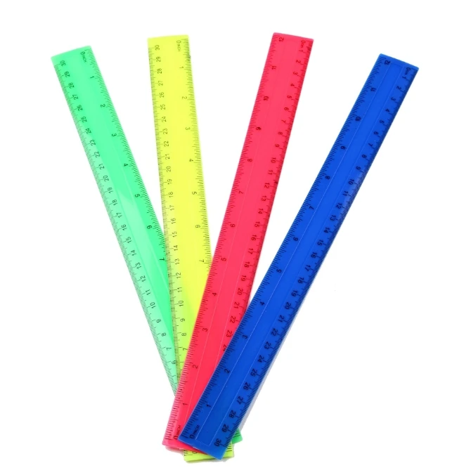 4 unids/pack de reglas rectas  - Ruler Set Transparent reseña y precio