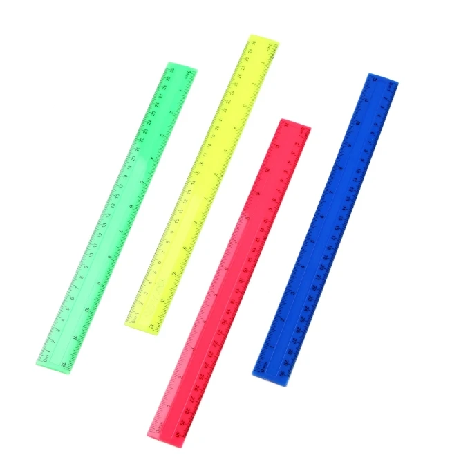 4 unids/pack de reglas rectas  - Ruler Set Transparent reseña y precio