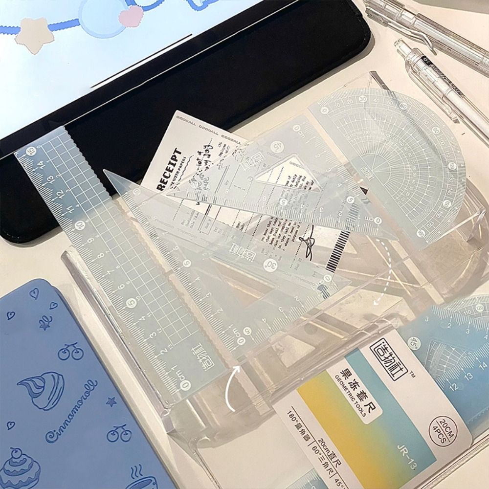 4 unids/set multifuncional 15/ - Ruler Set Transparent reseña y precio