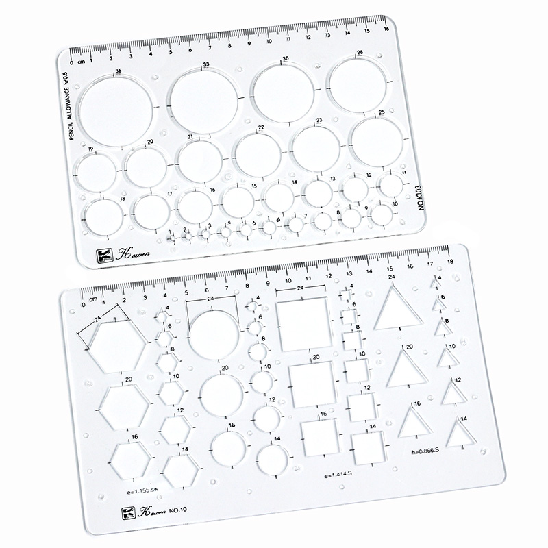 Regla cuadrada de tamaño de di - Ruler Set Transparent reseña y precio