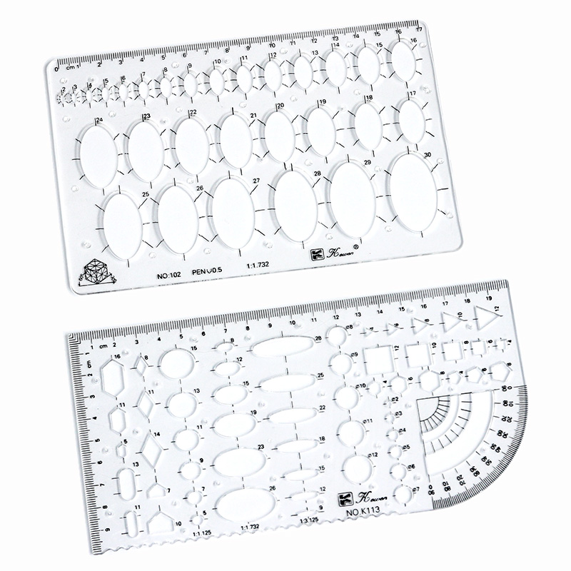 Regla cuadrada de tamaño de di - Ruler Set Transparent reseña y precio