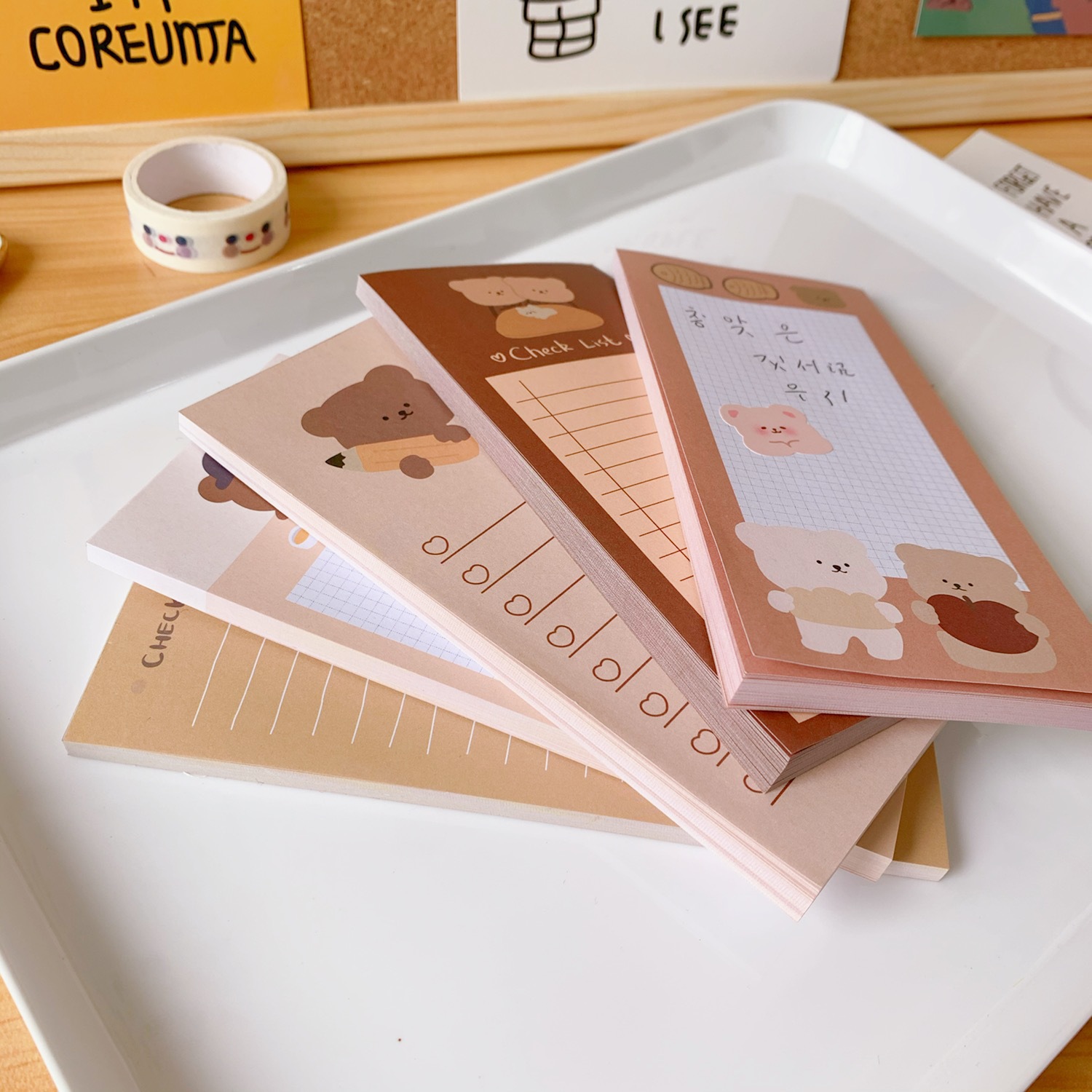 Bloc de notas Kawaii coreano l - Office Stationery Supply List reseña y precio
