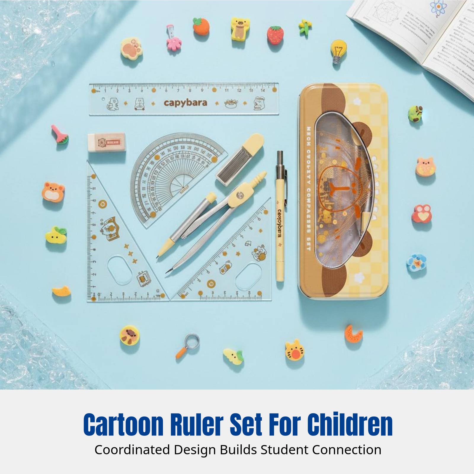 Juego de reglas para estudiant - Ruler Set Transparent reseña y precio