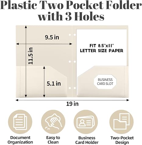 Paquete de 7 carpetas de plást - Paper Punch 3 Hole reseña y precio